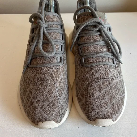 Adidas Women's Tubular Shadow Solid Grey Running Sneakers Size 7 - Picture 3 of 10